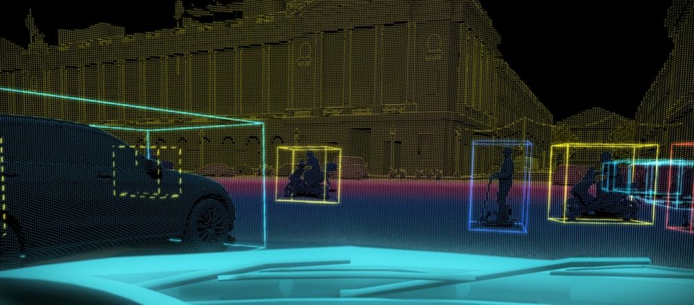 Lidar Valeo Scala nuage de point radar voiture autonome Mercedes Classe S EQS